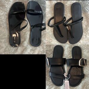{OLD NAVY} 3 Pairs of Black Sandals